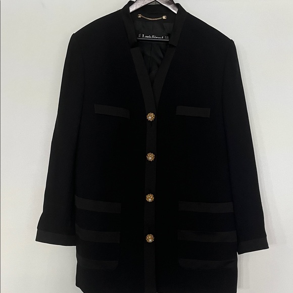 Louis Feraud Black Blazer with Gold Buttons - Picture 10 of 16